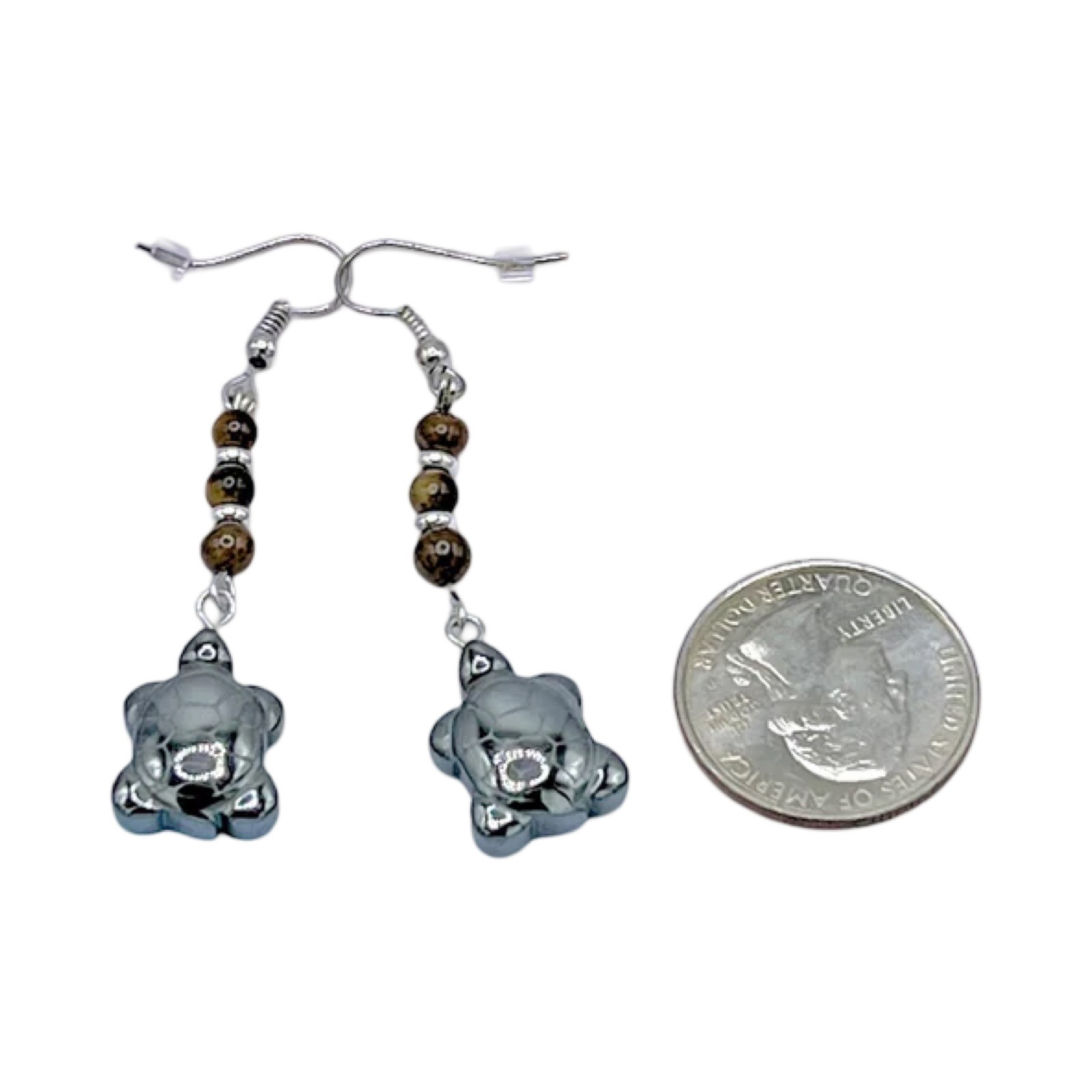 Turtle dangling earrings