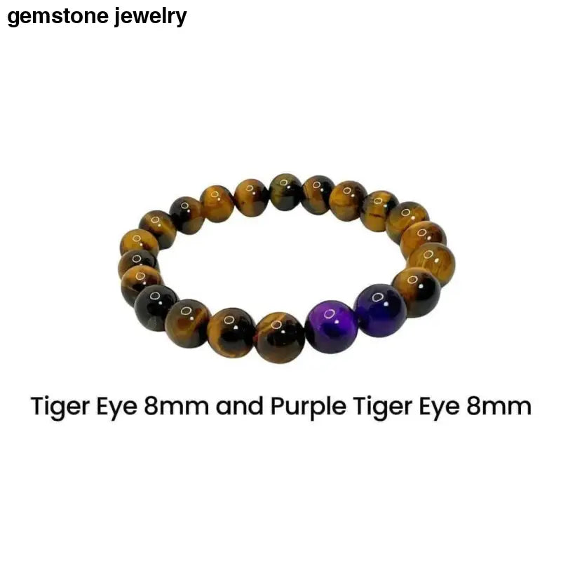 Tiger Eye Bracelet, 8mm Tiger Eye jewelry - Bec Sue Jewelry Shop