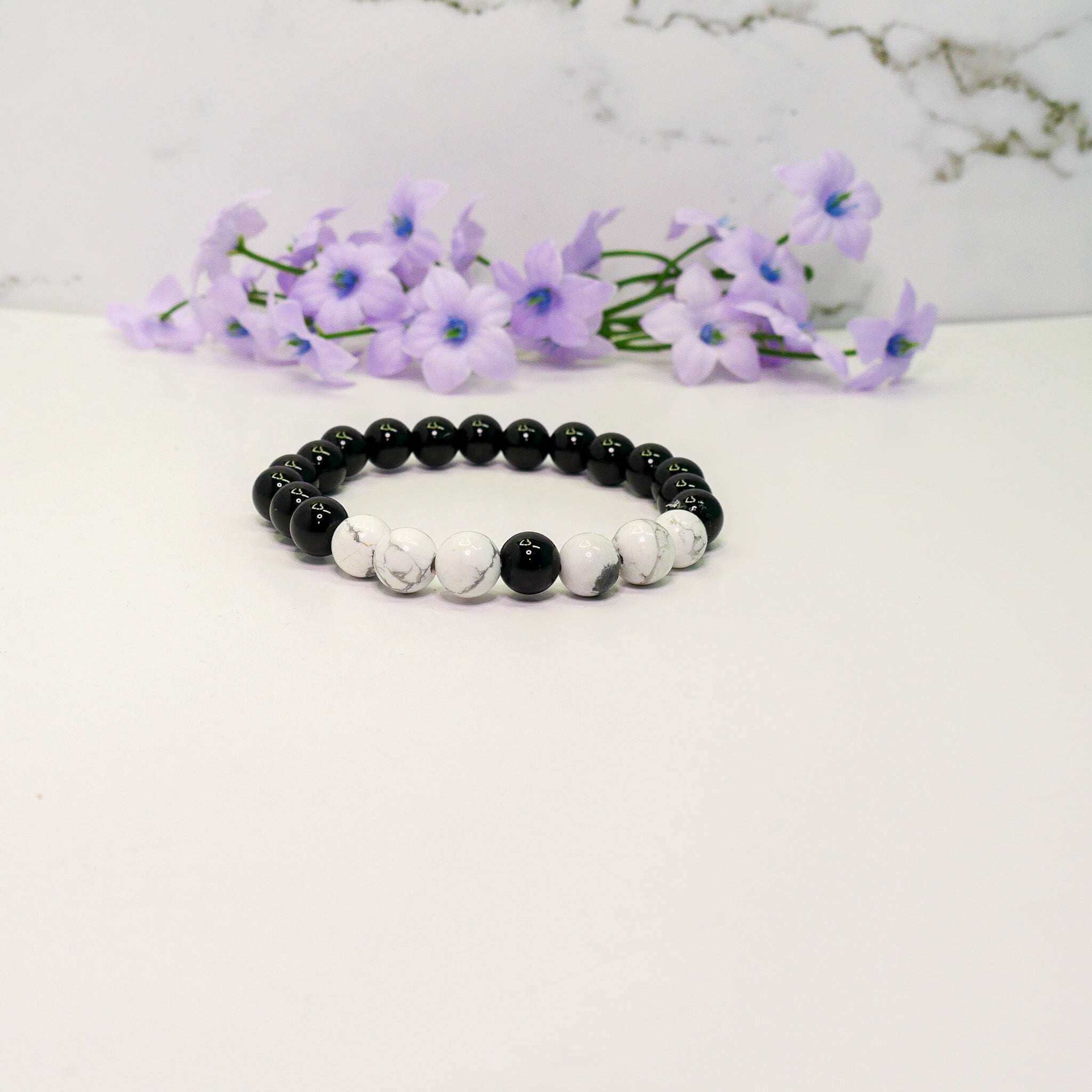 Balance & Strength - Black Onyx & Howlite Bracelet