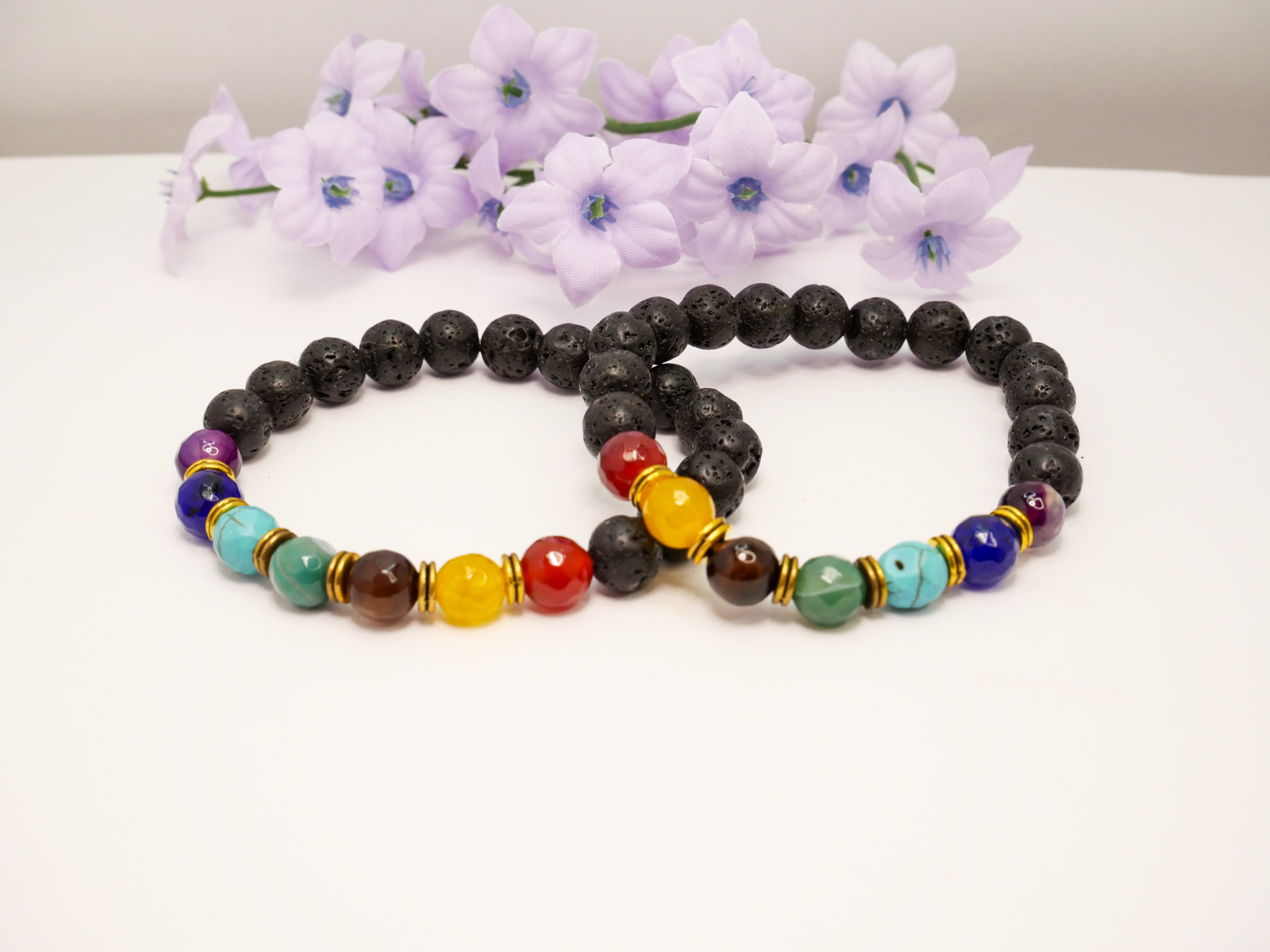 Black Lava Stone Diffuser Bracelet - 8mm Beads for Essential Oils