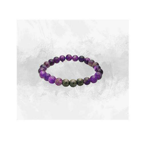 Amethyst Bracelet, Amethyst Meditation Bracelet, Gemstone Bracelet - Bec Sue Jewelry Shop