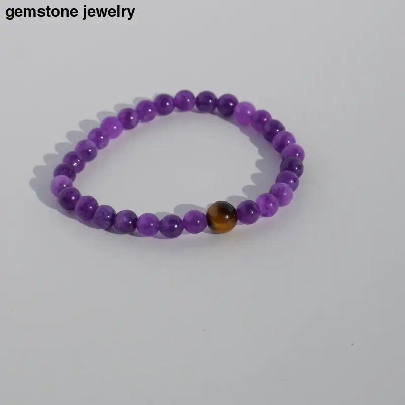 amethyst stretch bracelet