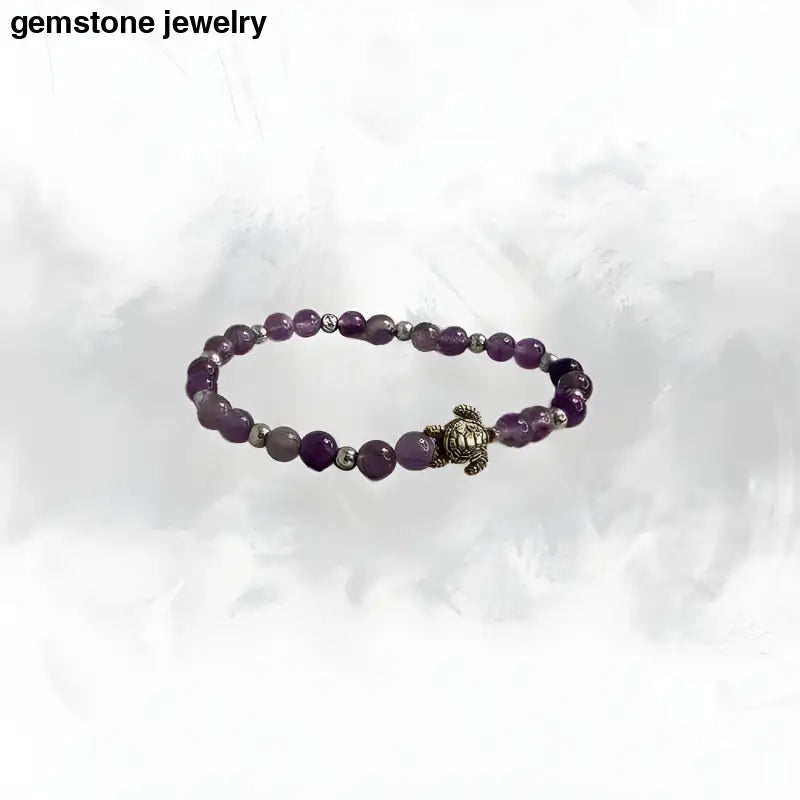 One of a Kind Turtle Bracelet Amethyst Turtle Bracelet - amethyst Bracelet