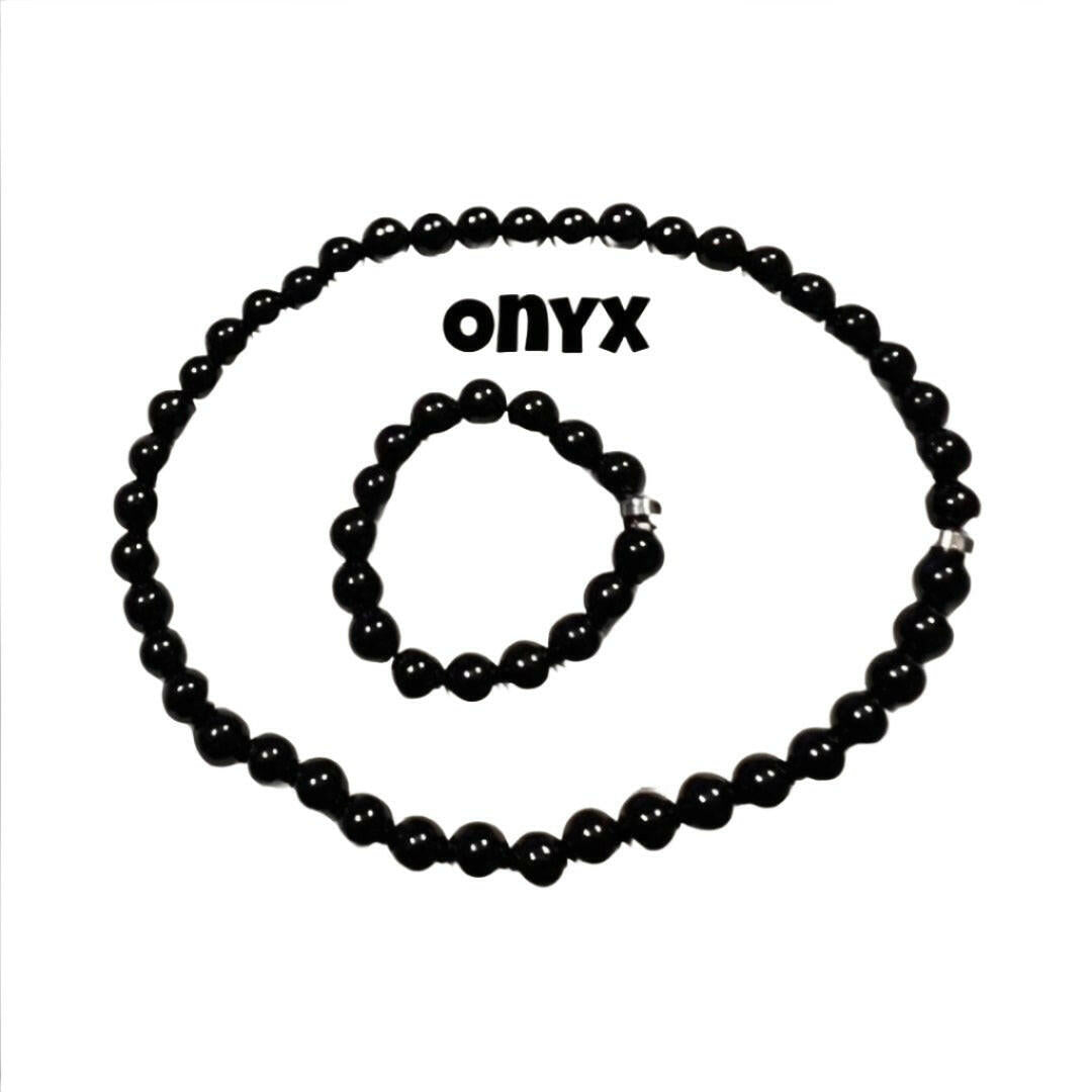 Black Onyx Bracelet Ring Set | Bec Sue Jewelry Shop