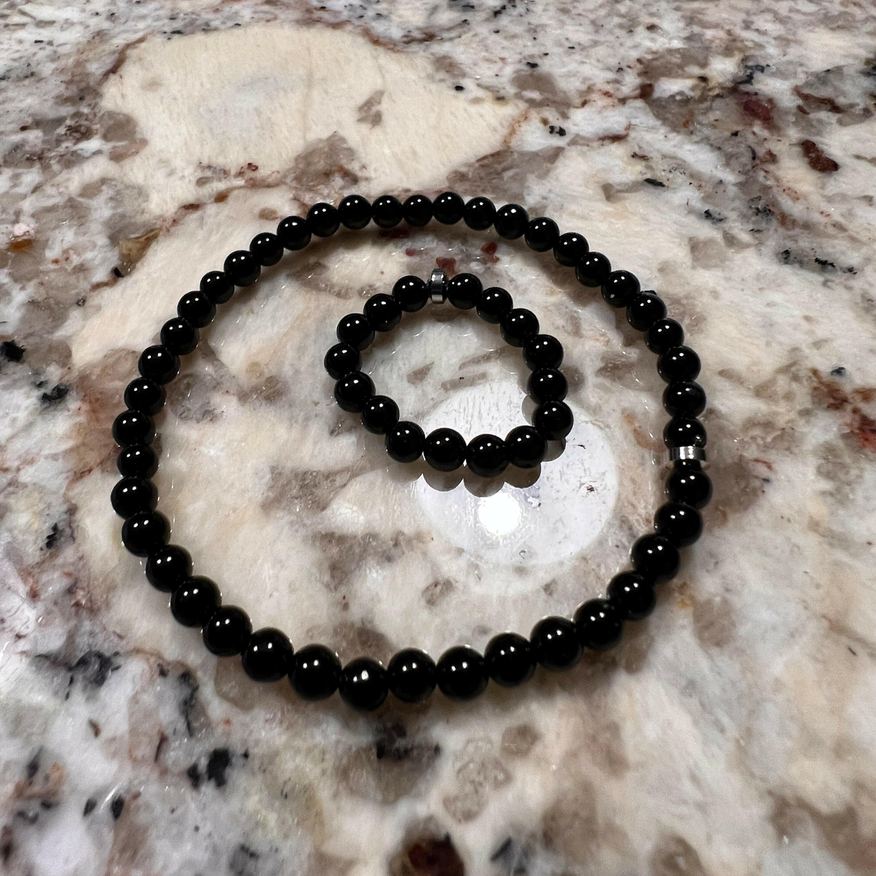 Black Onyx Bracelet Ring Set | Bec Sue Jewelry Shop