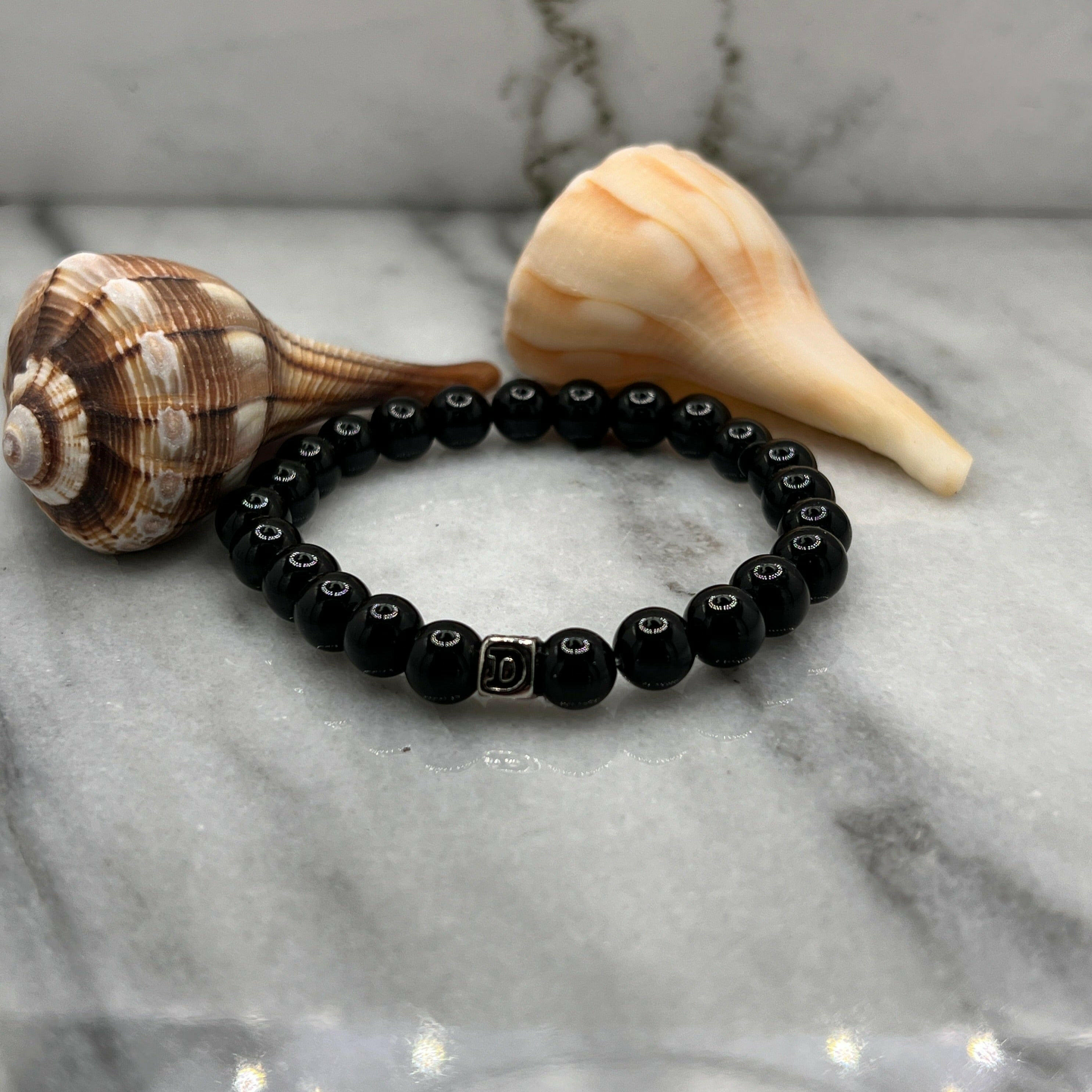 Handcrafted Black Onyx personalized bracelet for elegant style
