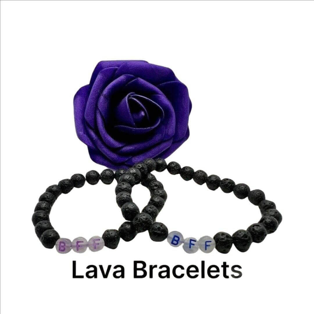 Best Friend Black Lava Bracelet - Bec Sue Jewelry Shop