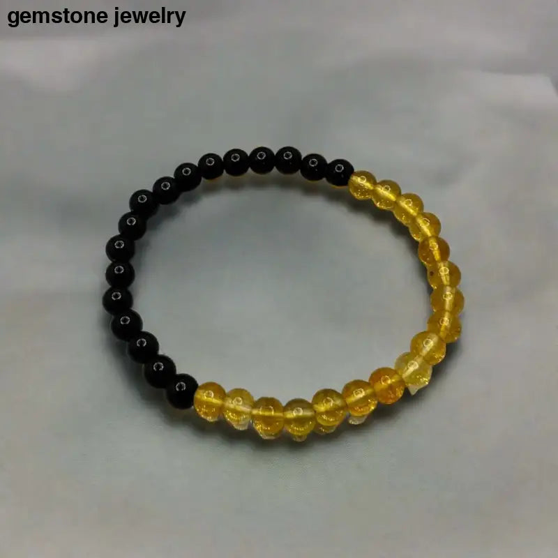 Citrine & Obsidian Harmony Bracelet - Bec Sue Jewelry Shop