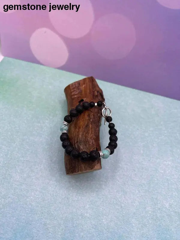 Lava Gemstone Jewelry, Lava Stone 8mm Bracelet - Bec Sue Jewelry Shop