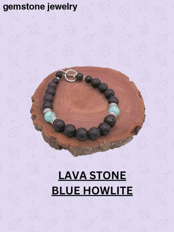 Lava Gemstone Jewelry, Lava Stone 8mm Bracelet - Bec Sue Jewelry Shop