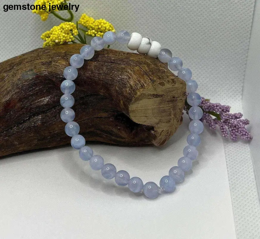 Blue Lace Agate Bracelet - Bec Sue Jewelry Shop