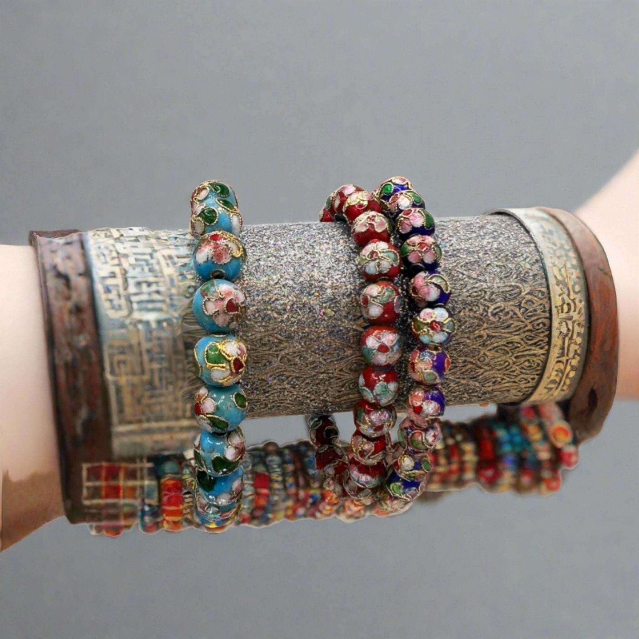 Chinese Cloisonné Bracelet - Bec Sue Jewelry Shop