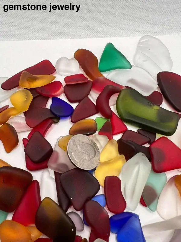 Tumbled Glass Bulk, Ocean Glass Art, Home Decor - Bec Sue Jewelry Shop