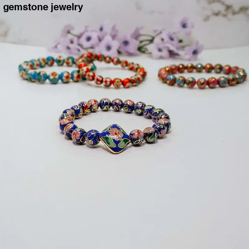 Exquisite Chinese Cloisonné Bracelet – Handcrafted Elegance - bracelet