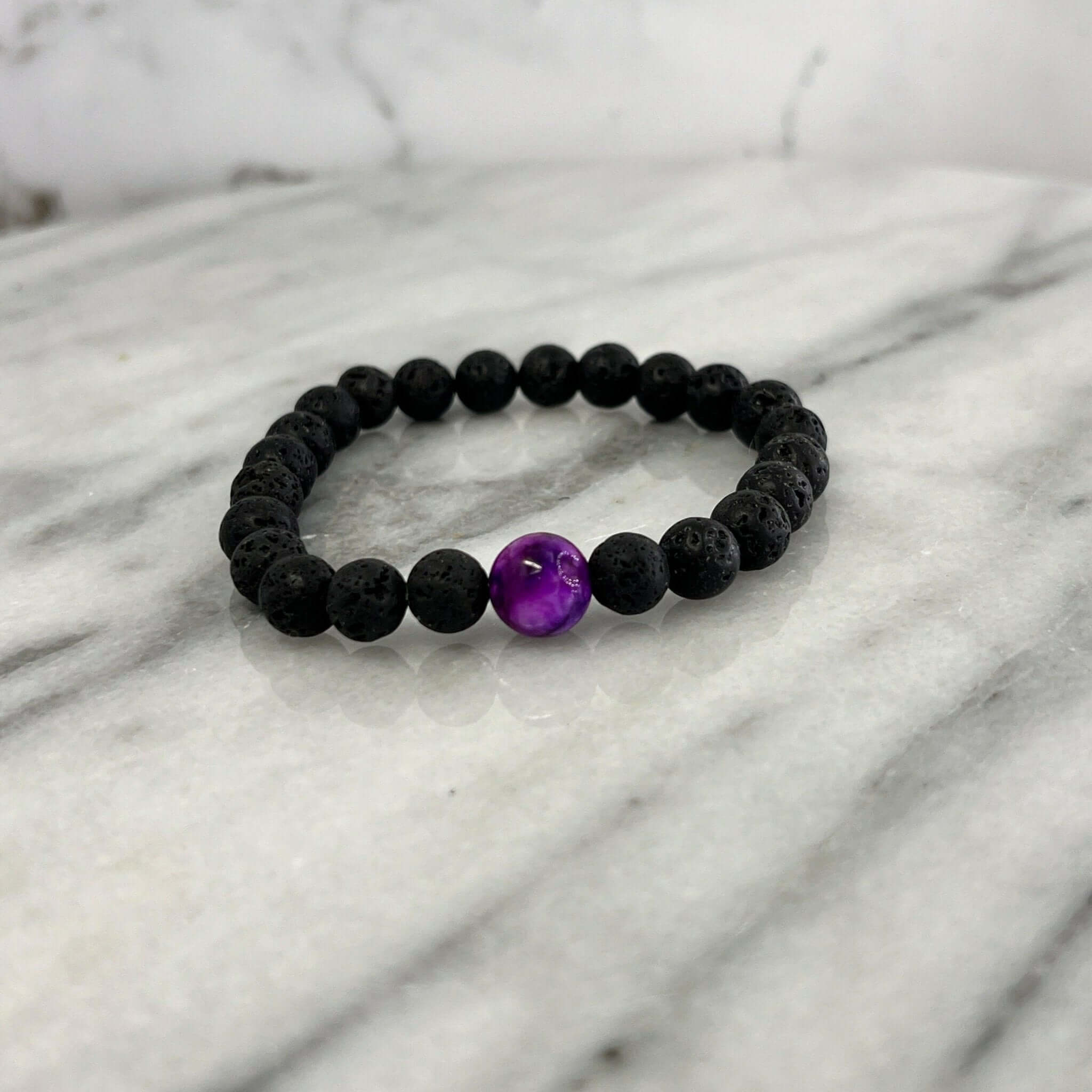 DiffuserBracelet, Lava Stone & Sugilite Bracelet - Bec Sue Jewelry Shop