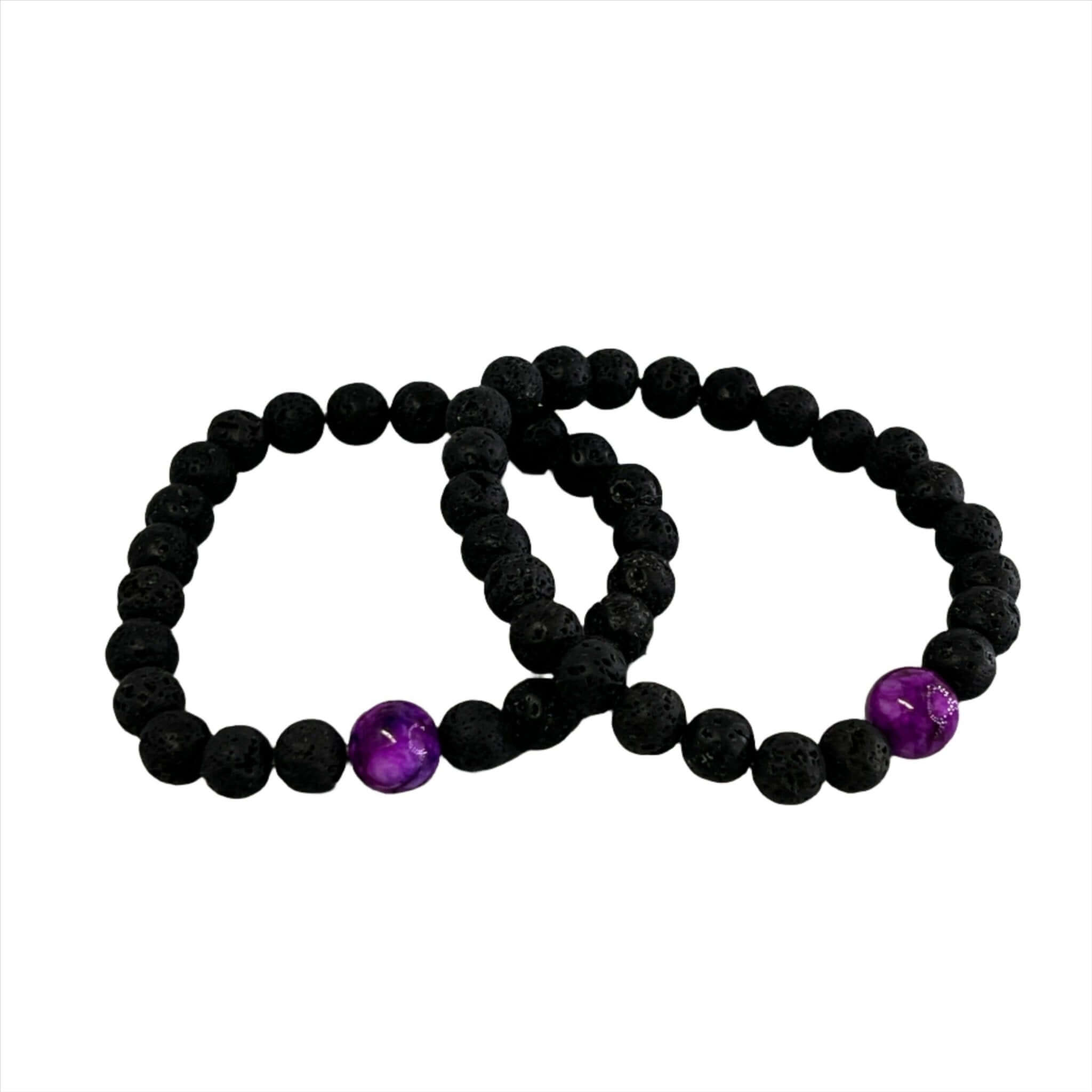 DiffuserBracelet, Lava Stone & Sugilite Bracelet - Bec Sue Jewelry Shop