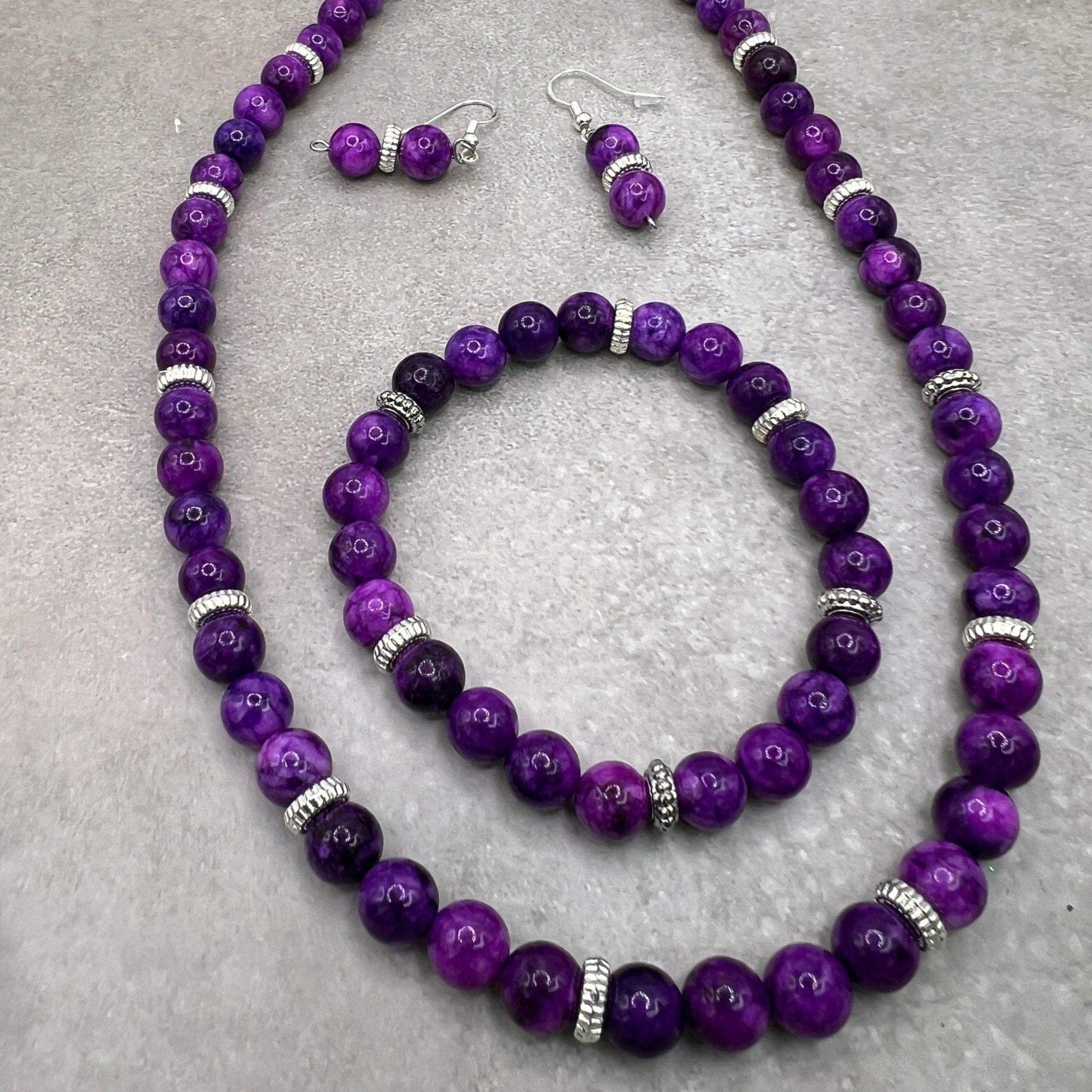 Elegant Sugilite Jewelry Set - Bec Sue Jewelry Shop