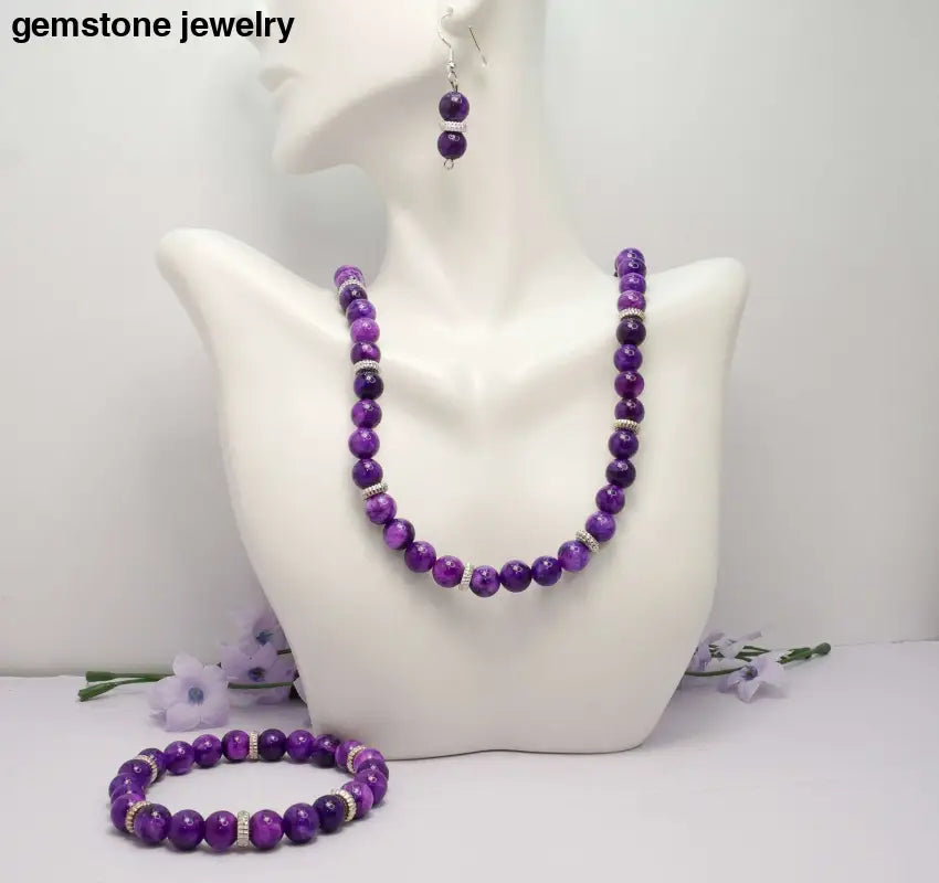 Elegant Sugilite Jewelry Set 