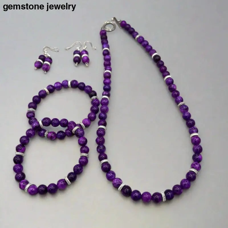 Elegant Sugilite Jewelry Set - Bec Sue Jewelry Shop