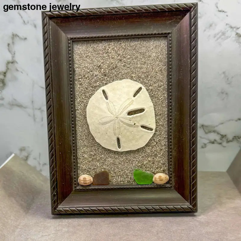 genuine sea glass and sand dollar