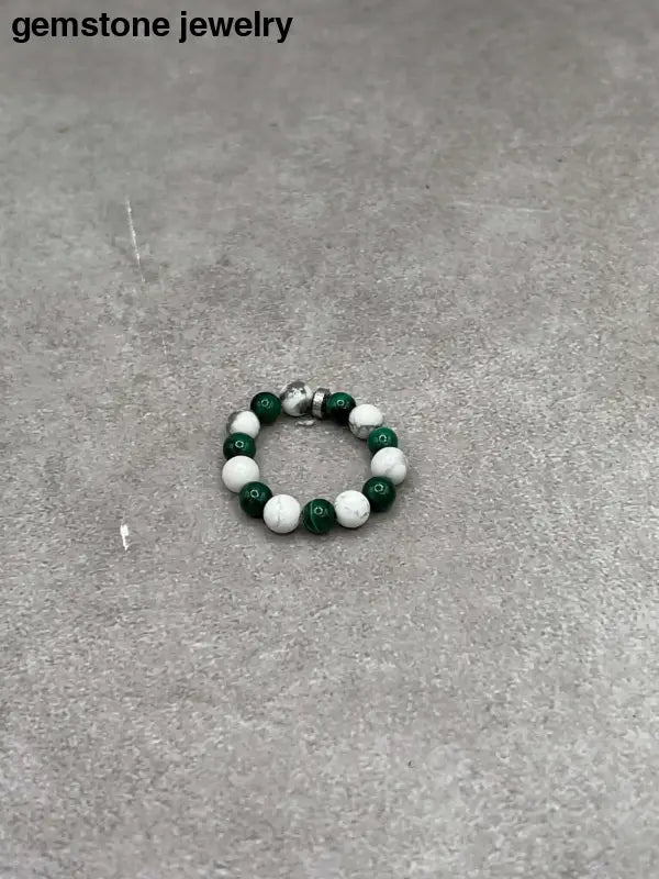 Green Malachite Bracelet, Malachite Howlite Bracelet, Malachite Jewelry - Bec Sue Jewelry Shop