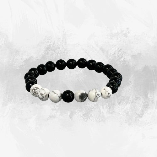 Balance & Strength - Black Onyx & Howlite Bracelet