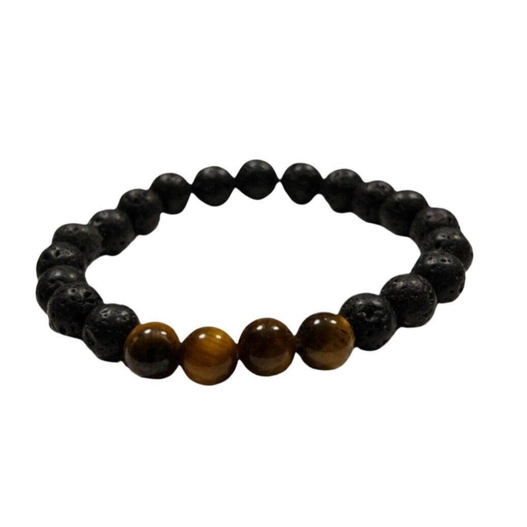 Lava Rock Bracelet, Lava Stone Bracelet, Tiger Eye Bracelet - Bec Sue Jewelry Shop