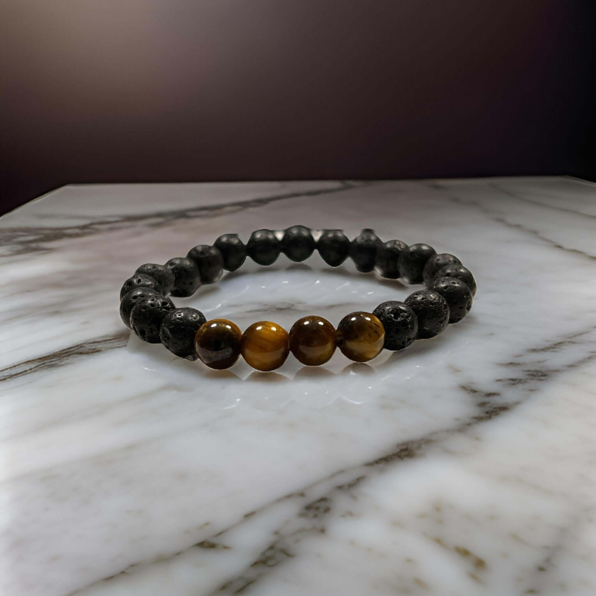 Lava Rock Bracelet, Lava Stone Bracelet, Tiger Eye Bracelet - Bec Sue Jewelry Shop