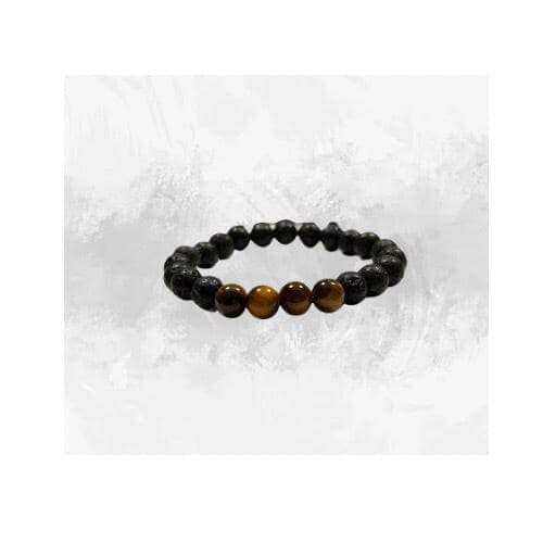 Lava Rock Bracelet, Lava Stone Bracelet, Tiger Eye Bracelet - Bec Sue Jewelry Shop