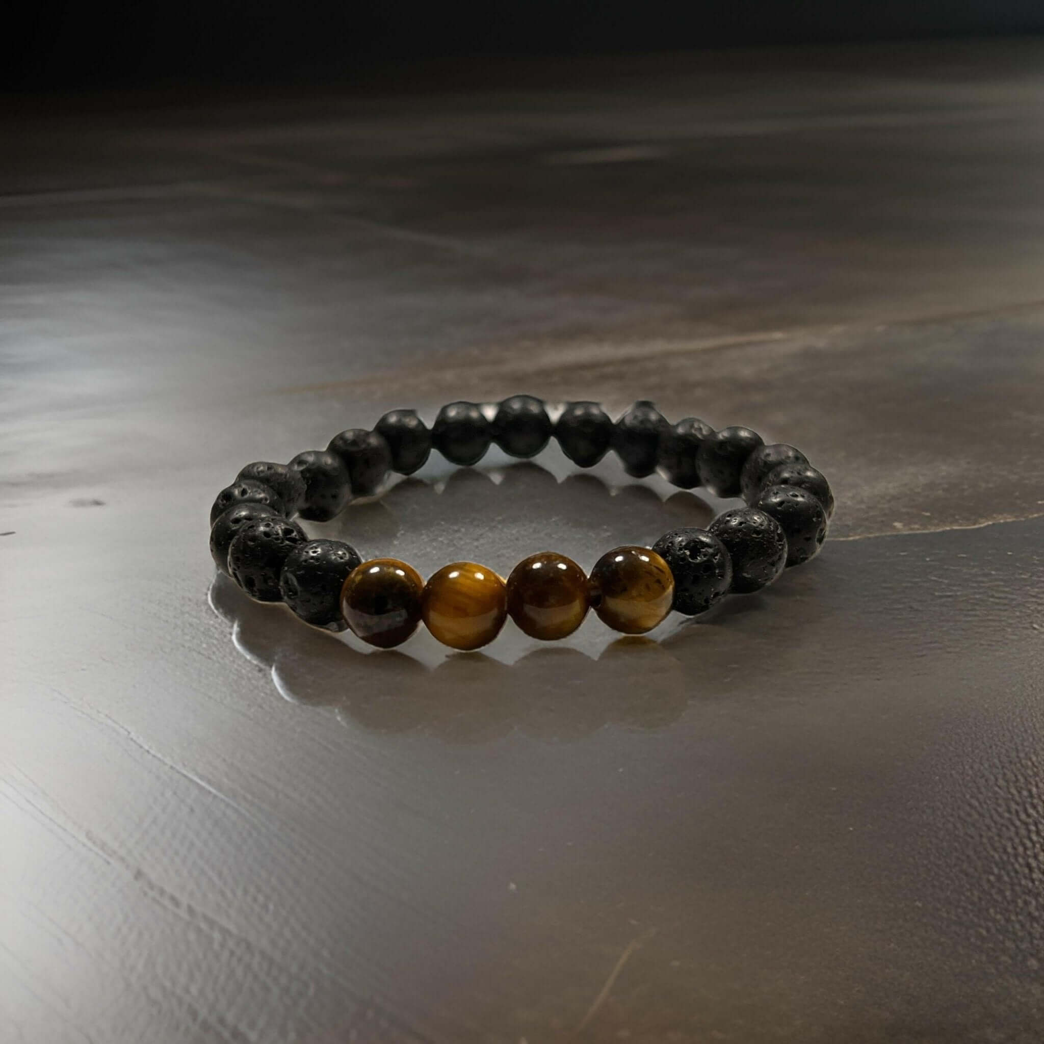 Lava Rock Bracelet, Lava Stone Bracelet, Tiger Eye Bracelet - Bec Sue Jewelry Shop