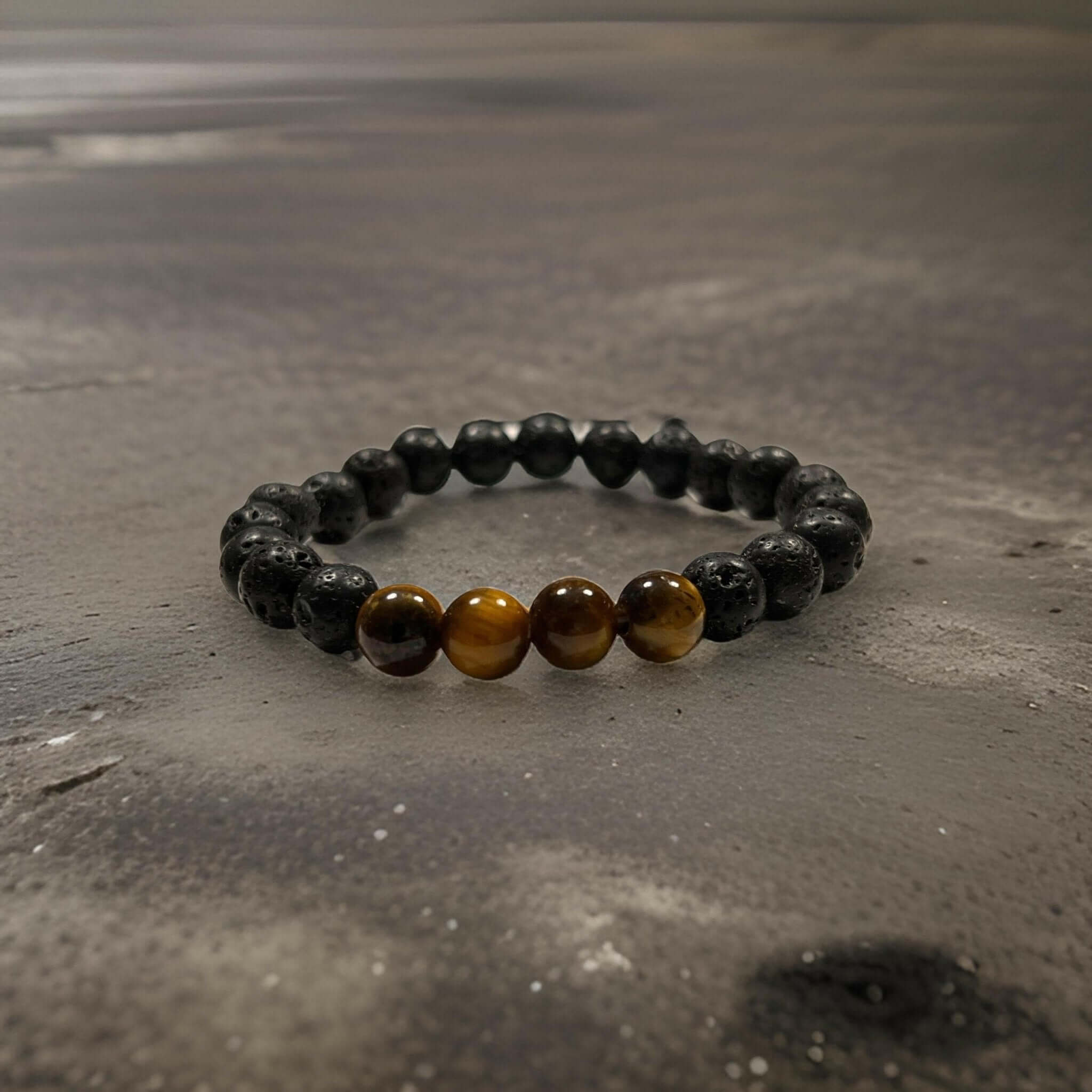 Lava Rock Bracelet, Lava Stone Bracelet, Tiger Eye Bracelet - Bec Sue Jewelry Shop