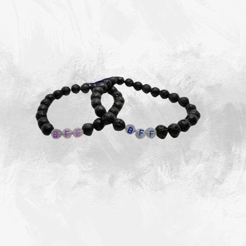 Best Friend Black Lava Bracelet – Eternal Glow of Friendship