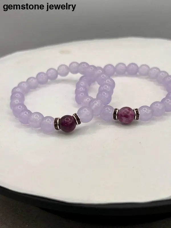 womens purple Bracelet, Purple Glass Beads, Purple Jewelry - Bec Sue Jewelry Shop