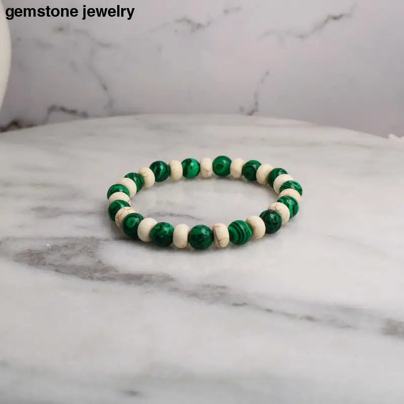 malachite stretch bracelet