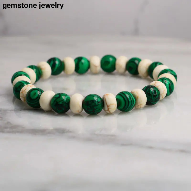 malachite and turquoise bracelet