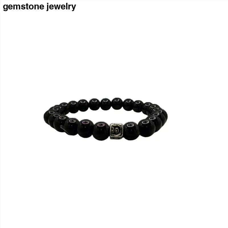 Men's Black Onyx Power Bracelet, personalized bracelet - Bec Sue Jewelry Shop