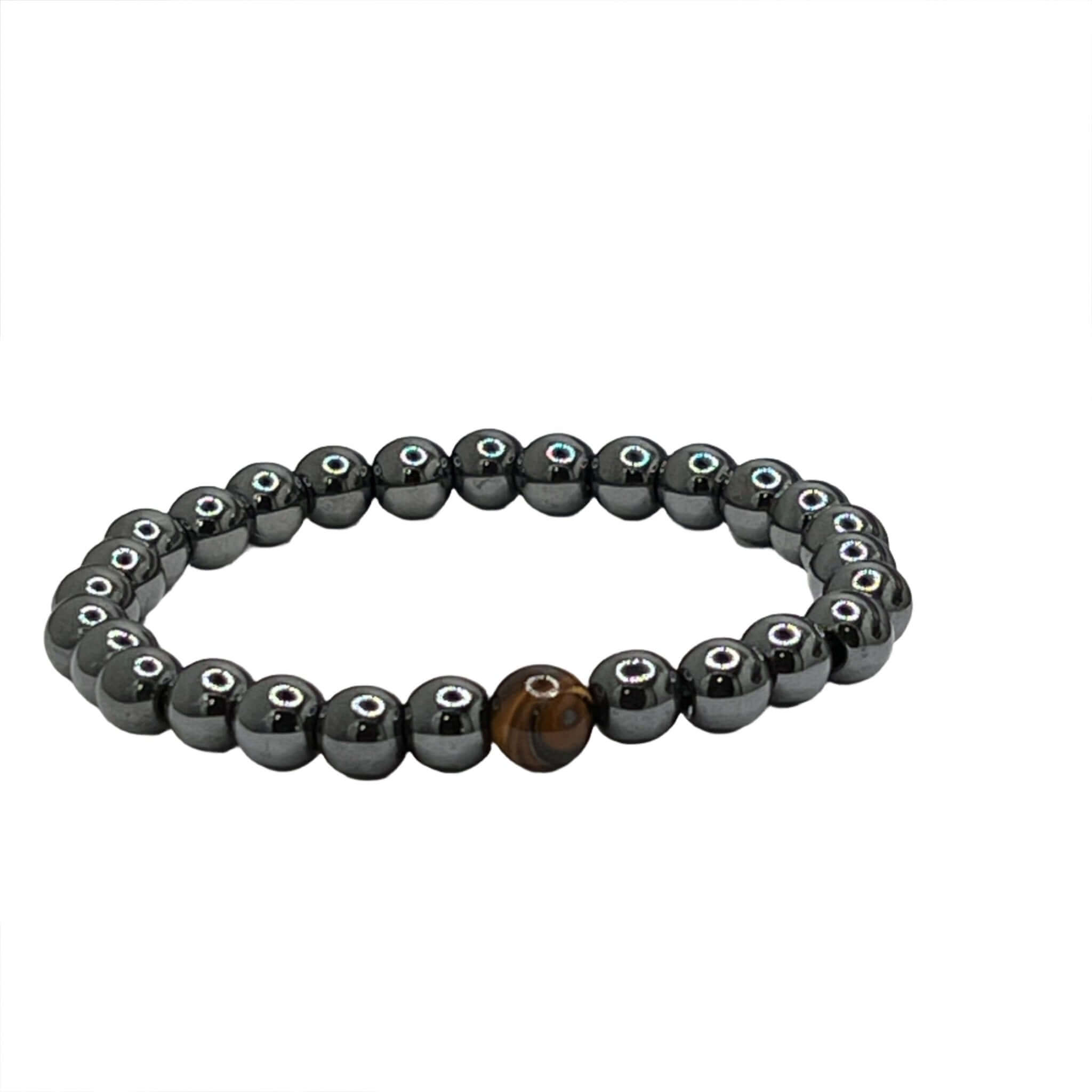 Mens Hematite Bracelet, 8mm Beaded Bracelet - Bec Sue Jewelry Shop