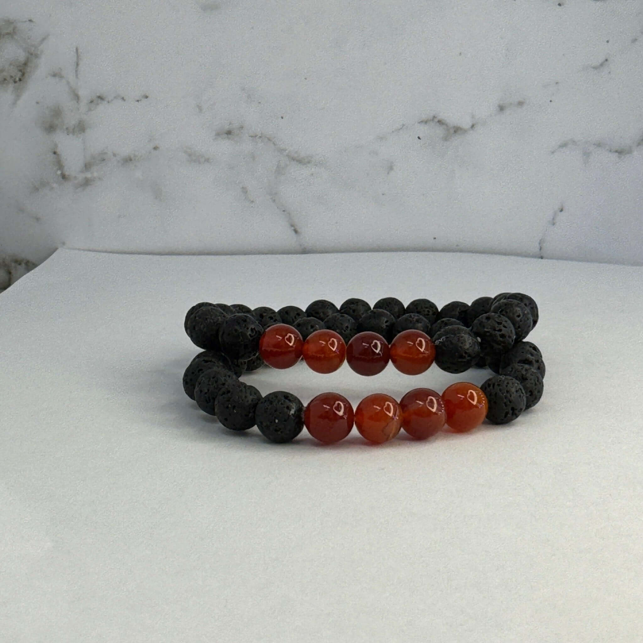 Mens Lava Stone Bracelet, Stone Bracelet, gem Bracelet - Bec Sue Jewelry Shop