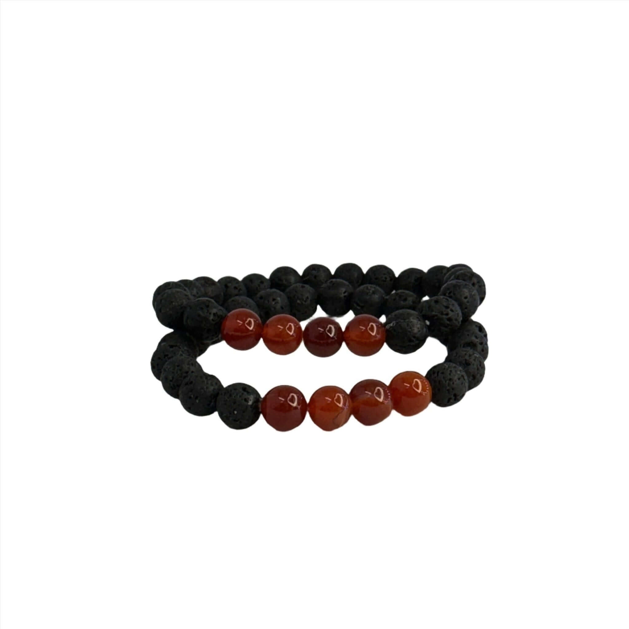 Mens Lava Stone Bracelet, Stone Bracelet, gem Bracelet - Bec Sue Jewelry Shop