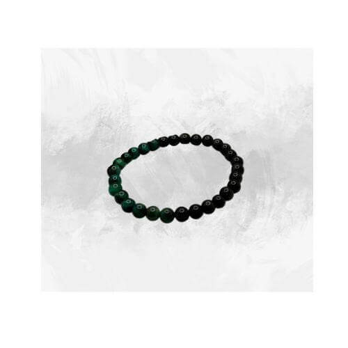 Men’s Obsidian and Green Tiger Eye Stretch Bracelet - Bec Sue Jewelry Shop