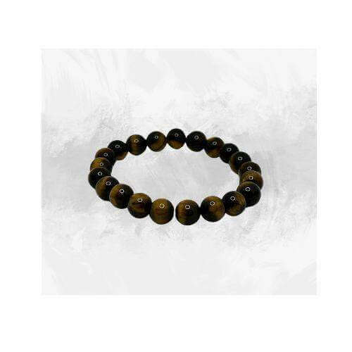 Mens Tiger Eye Bead Bracelet, Tiger Eye Gemstone Bracelet, Tiger Eye Bracelet - Bec Sue Jewelry Shop