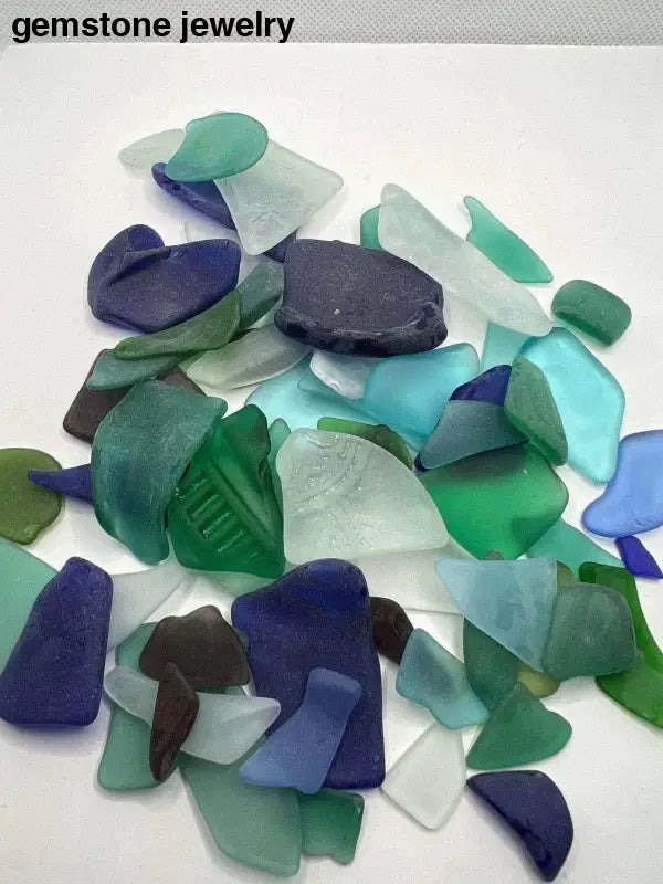 Mixed Sea Glass, Unpolished Tumbled Glass, Tumbled Sea Glass - Bec Sue Jewelry Shop