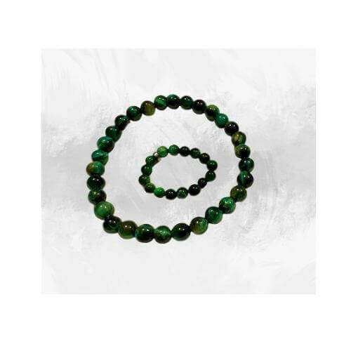 Natural Green Tiger Eye Bracelet & Ring, Jewelry Set - Bec Sue Jewelry Shop