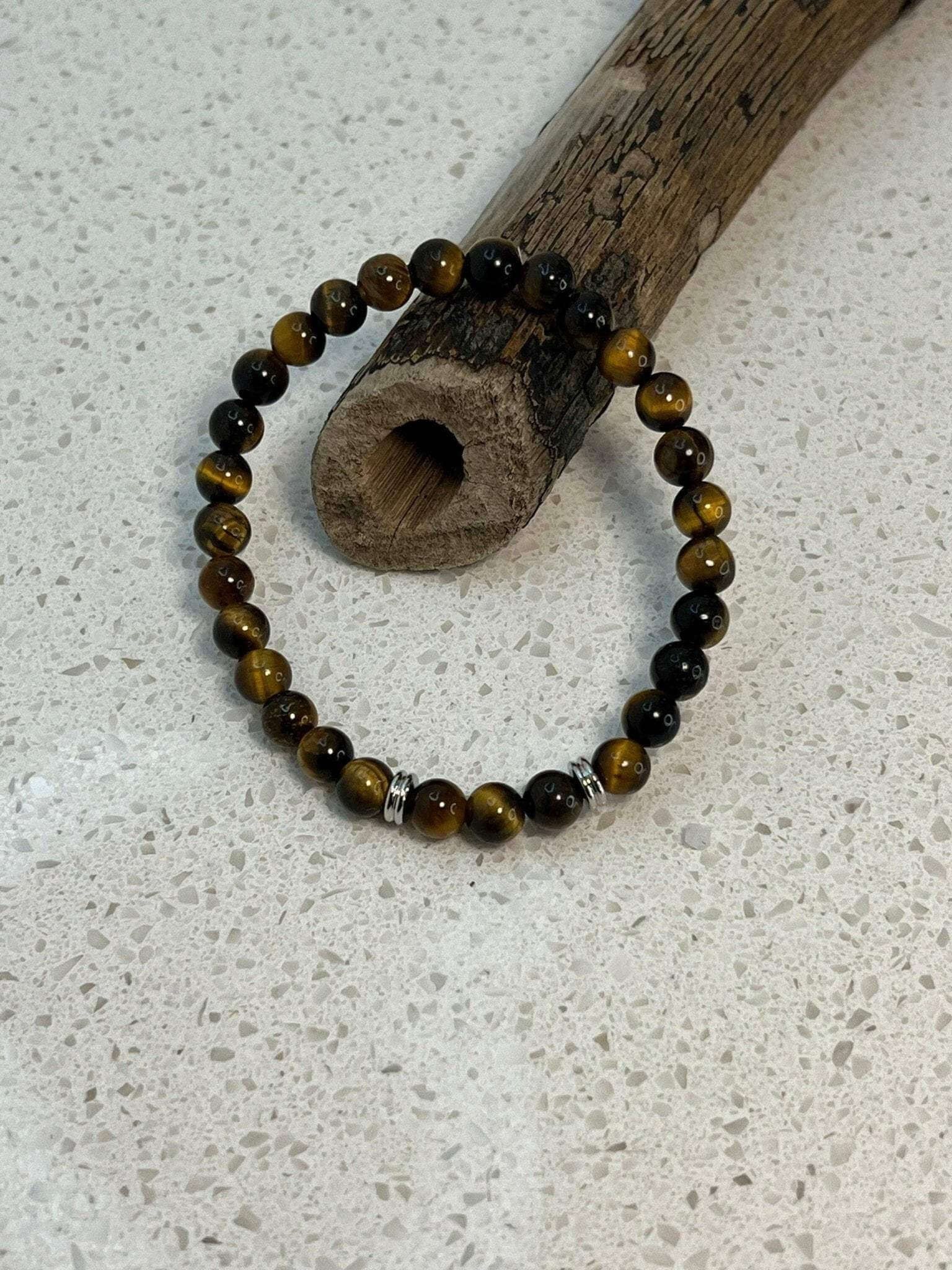 Natural Stone Chakra Bracelet, Tiger Eye Protection Bracelet - Bec Sue Jewelry Shop