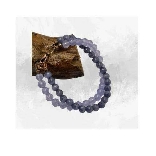 Purple Amethyst Bracelet, Gemstone Purple Bracelet - Bec Sue Jewelry Shop