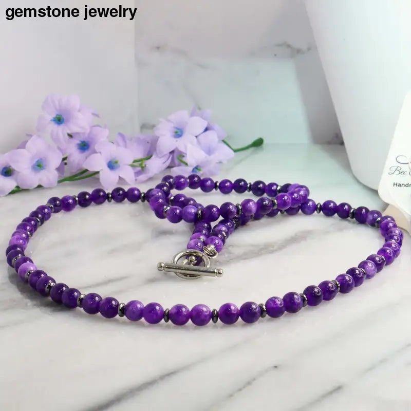 amethyst gemstone set