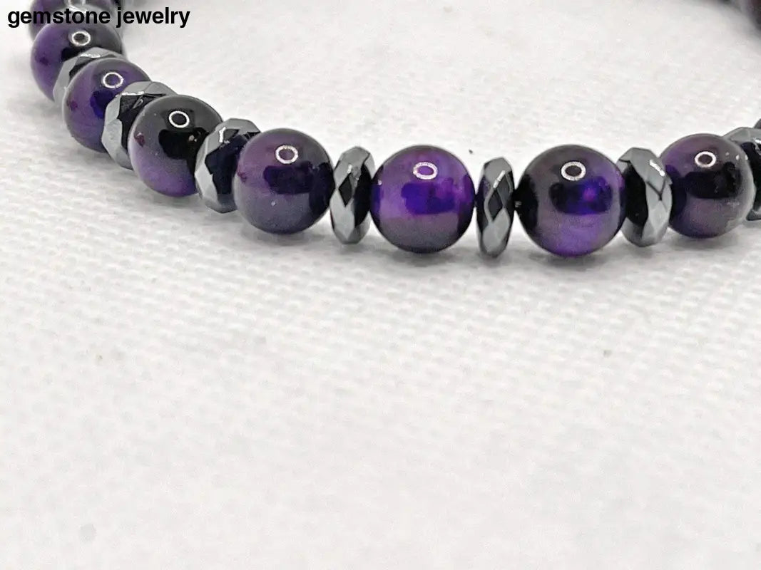 Purple Gemstone Bracelet - Bec Sue Jewelry Shop