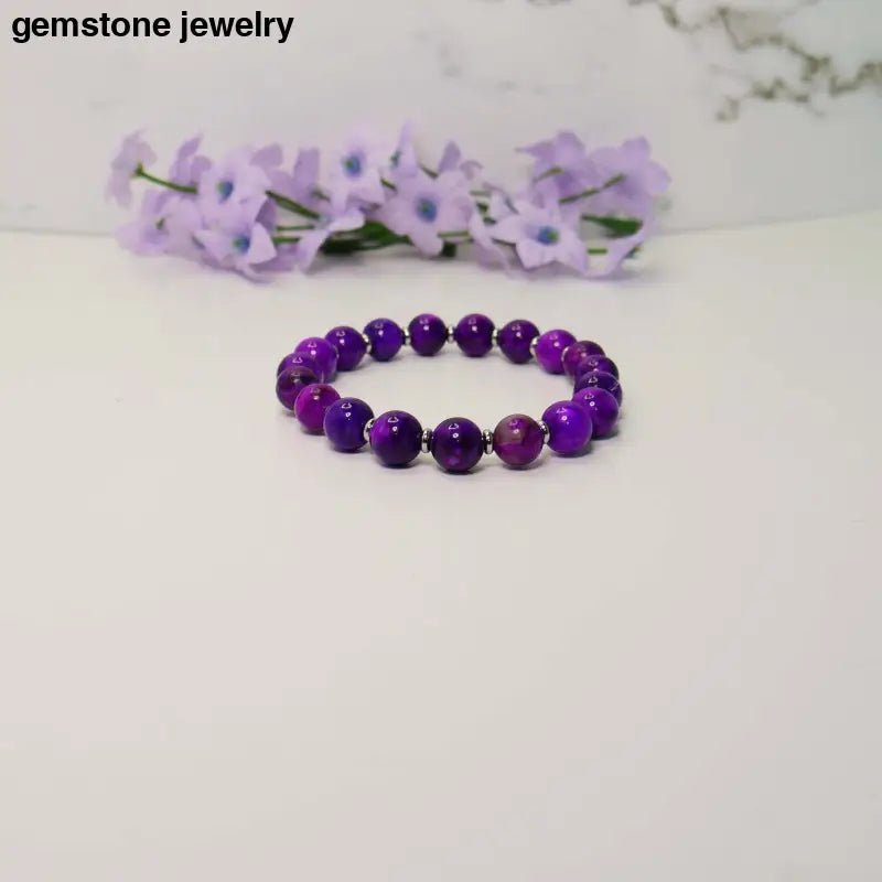 Sugilite Bracelets Sugilite 8mm bead bracelet - bracelets