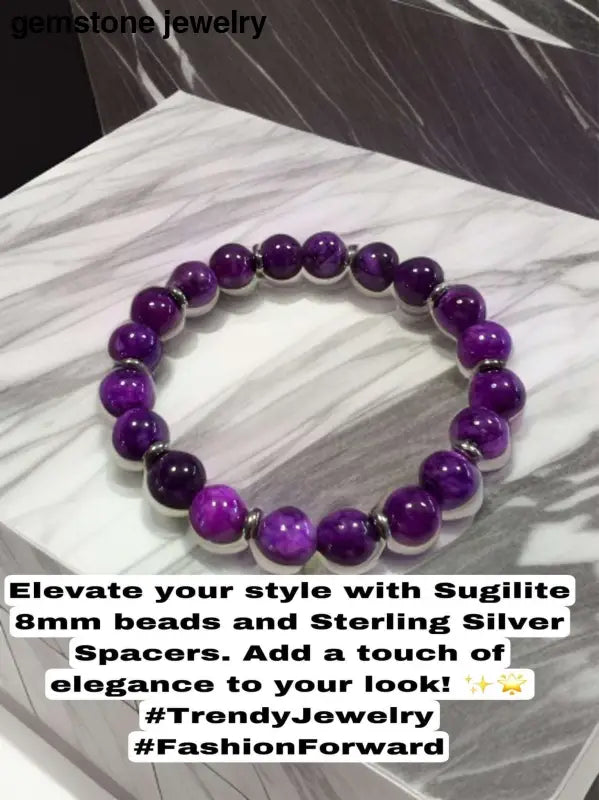 Sugilite gemstone bracelet