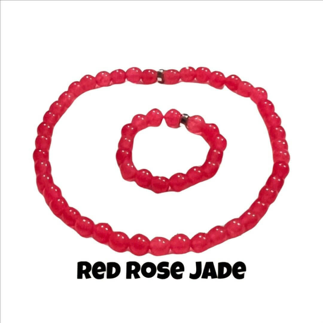 Red Matching Bracelet and Ring, Red Bracelet and beaded Ring - Bec Sue Jewelry Shop